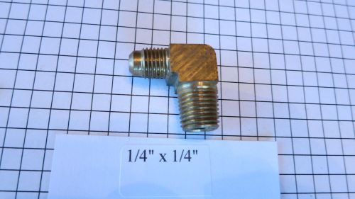 1/4&#034; flare x 1/4&#034; male pipe 90 ell  flare fitting by mip 90 degree elbow brass for sale