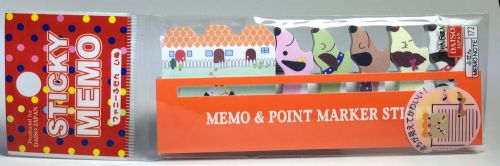 Daiso Post It Sticky Note Memo Markers Dog Dachshund House Shaped