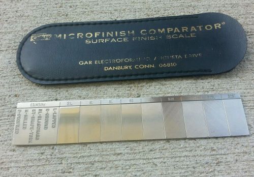 GAR Microfinish Comparator Surface Finish Scale