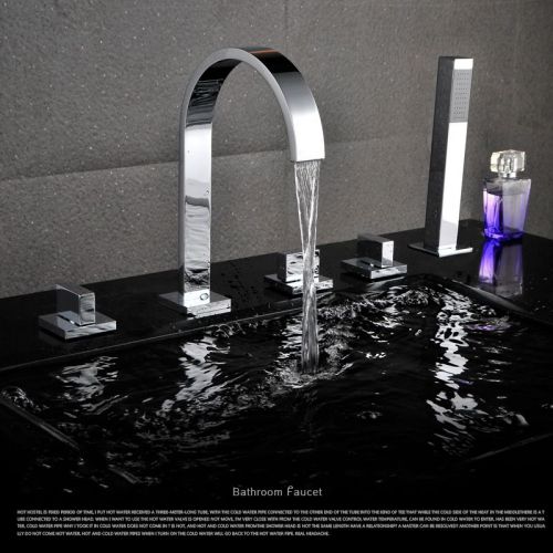 Modern Bathroom Bathtub Faucets Contemporary Roman Tub Filler with Handshower