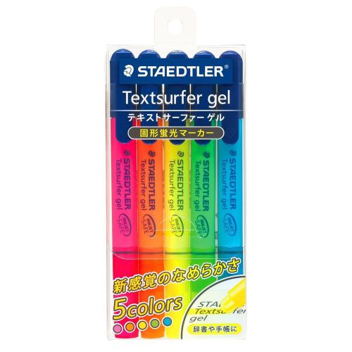 Staedtler solid fluorescent marker text surfer gel 264-S PB5 5 color set