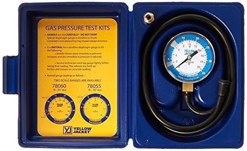 Yellow Jacket 78060 Complete Test Kit, 0-35&#034; W.C