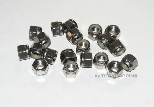 20-ss 3/8-24 fine thread hex nylon nyloc lock nuts stainless steel 18-8 fastener for sale