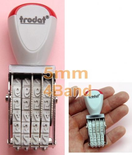 5mm 0.5cm 4 band number No. invoice Tickets $ # rubber small stamp Ink Pad 1554