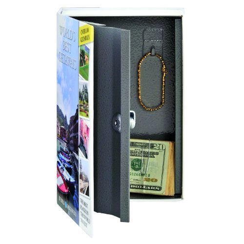 STEELMASTER Travel Book Safe with Keyed Lock, 9.44 x 6.18 x 2.22 Inches, Multico