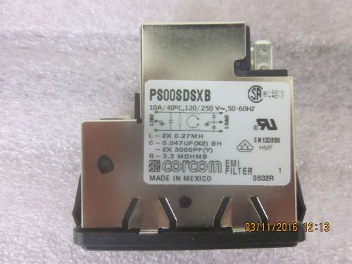 1 pc of Corcom Tyco EMI/RFI Power Line Filter PS00SDSXB, 115v, 10amp