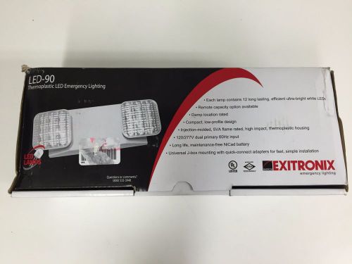 New Led-90 Thermoplastic LED Emergency Lighting Unit, 120/277V Exitronix