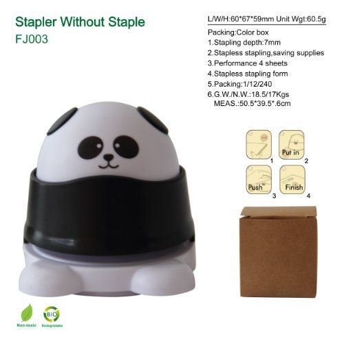 Stapler without staples (Panda design)