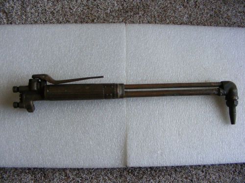Vintage brass linde oxweld large oxygen acetylene cutting torch blowpipe c-32 for sale
