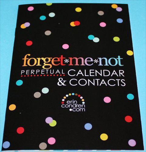 Erin Condren Perpetual Calendar &amp; Contacts