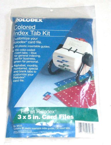 Rolodex Index Cards Colored Tab Kit New In Package