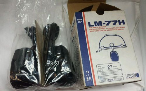 Howard Leight LM-77H Cap Mounted Ear Muffs NRR-27 Hearing Protection - b3
