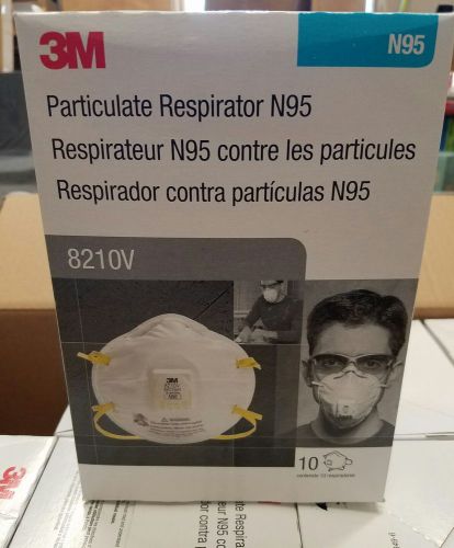 3m n95 particulate respirator 8210v 8 cases of 10 for sale