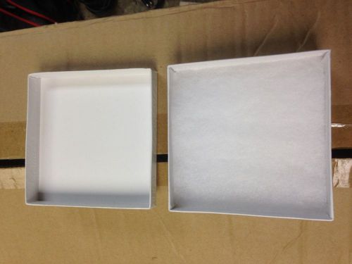 3-1/2x3-1/2-1 White Swirl Cotton Lined Gift/Jewlry Boxes