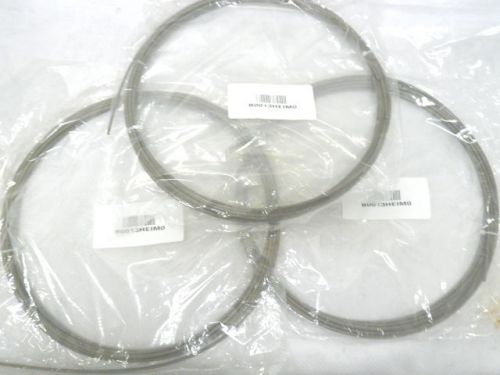 LOT OF (3) LOOS 25 FT STAINLESS STEEL WIRE ROPE 7X7 STRAND NYLON COATED