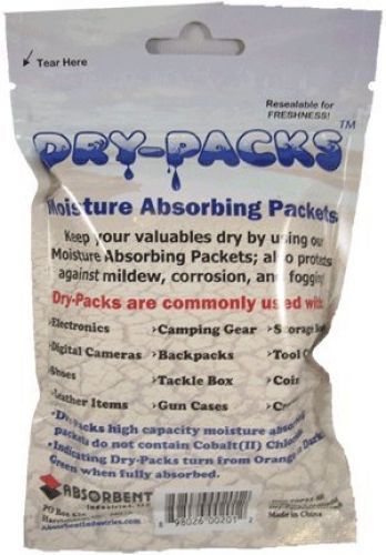 Dry-Packs 1-Ounce Moisture Absorbing Indicating Silica Gel, Pack Contains 5
