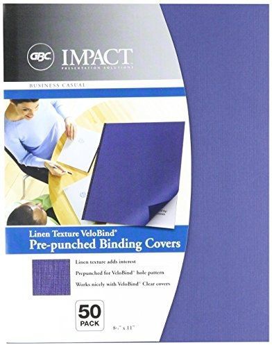 GBC VeloBind Linen Weave Standard Presentation Covers, 11 x 8.5 Inches,
