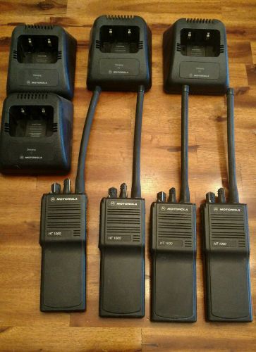 4 motorola ht1000&#039;s with chargers for sale