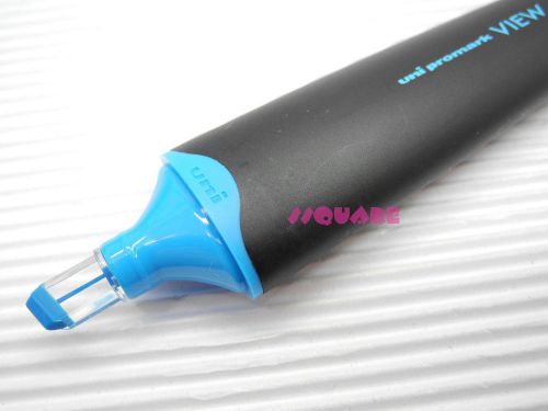 3 x Uni-Ball Promark VIEW USP-200 Water-Based Fluorescent Highlighters, Blue