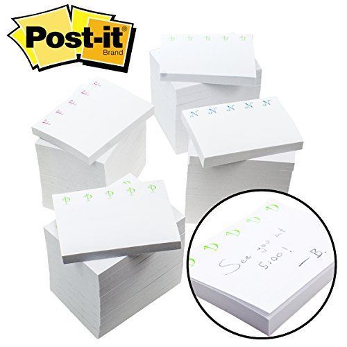 4,000 Post-it Notes 3&#034;x4&#034; White Monogrammed 40 Pads of 100 Sheets 3M Value Pack