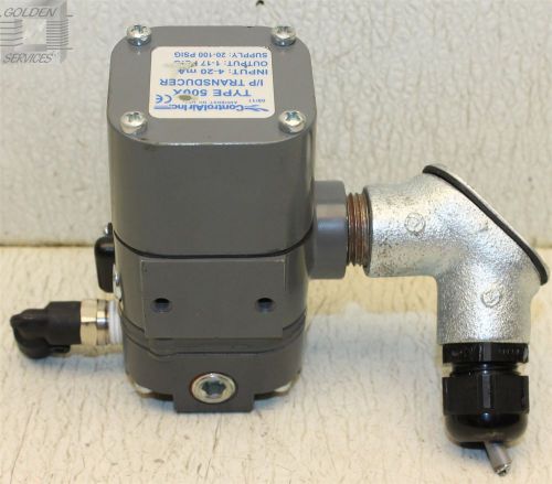 Control air inc. 500-af i/p transducer 500x 4-20ma numatics f+r 100 pressure gau for sale