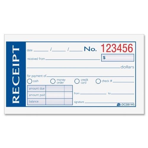 Adams write &#039;n stick money and rent receipt, 2-part, carbonless, 2.75 x 5.38 for sale