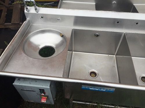 Remco stainless restaurant/industrial washing countertop w/ disposal hookup for sale