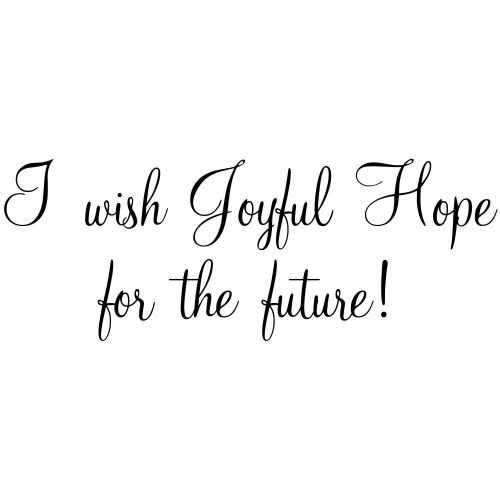 I wish Joyful Hope for the future! Craft Stamps - Xmas and New Years stamps