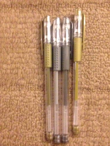 Tekwriter gel pens gold and silver collection