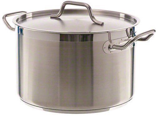 Winco  (sst-12) - 12 qt induction ready stainless steel stock pot w/cover for sale
