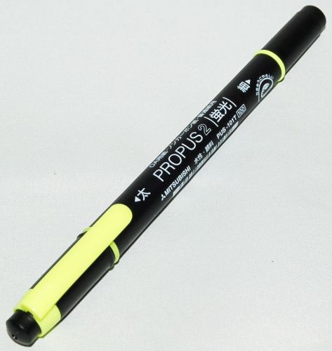 Mitsubishi PROPUS 2 Double Side Highlight Pen Highlighter - Yellow