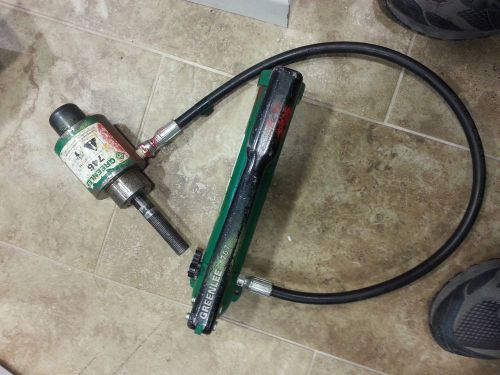 Greenlee 767 hydraulic hand pump with greenlee 746 ram for sale