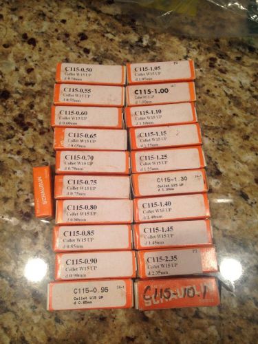 Delemont schaublin suisse type w-15 c115 lot with various sizes for sale