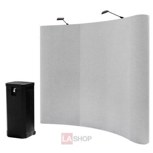 8&#039;x8&#039; Portable Trade Show Display Booth Pop Up Grey w/ Case 27251