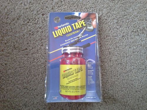 Performix Brand Liquid Electrical Tape 4 oz. Resealable Plastic Bottle  RED NEW