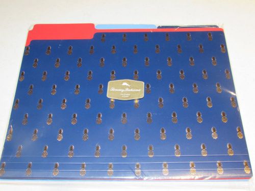 NWT Tommy Bahama 17296 9 Count File Folders Pineapple Anchor Sailboat