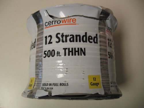 500 FT WHITE 12 GAUGE STRANDED COPPER WIRE THHN