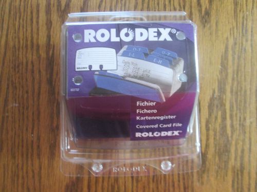 Rolodex Covered File Blue 125 Cards 1999 NEW