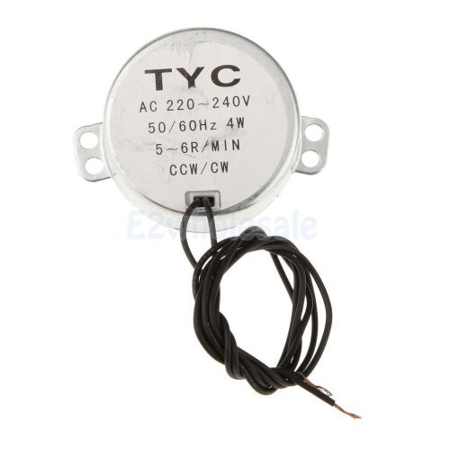TYC-50 220-240V AC Synchronous Motor 3RPM CW/CCW Shaft Torque 4Kgf.cm 4W