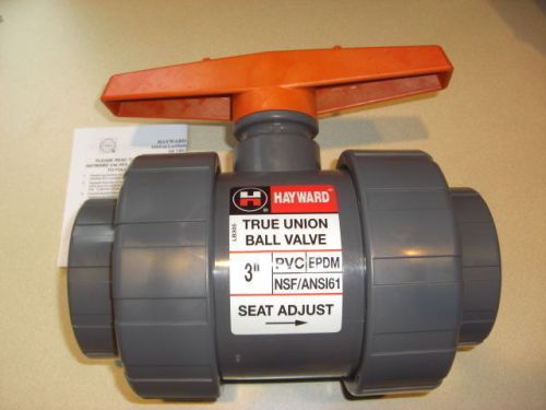 Hayward tb1300se 3&#034; pvc tu ball vlv skt epdm lb305 true union ball valve for sale