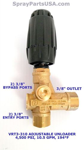 Ar north america vrt3-310 adjustable unloader 4500 psi for pressure washer pump for sale