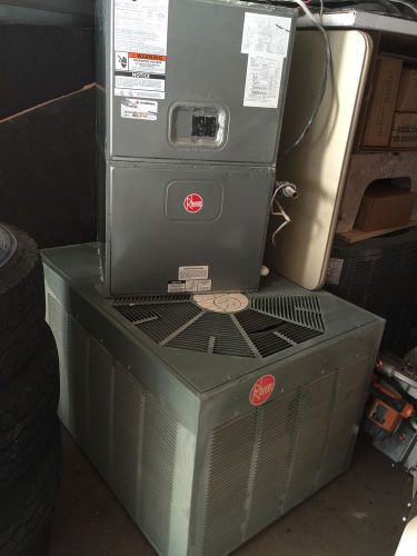 Rheem HVAC System Complete 4 Ton AC Unit With Air Handler And Heater Works Great