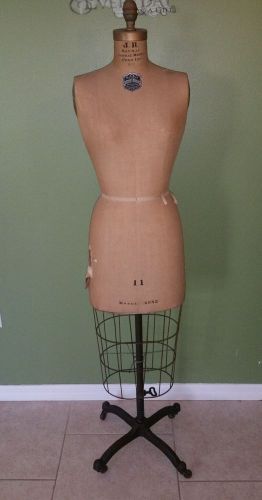 Vintage 1952 J.R. Bauman adjustable  Mannequin/Dress Form - Size 11