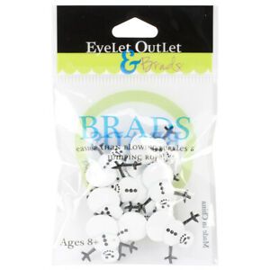 Eyelet Outlet Shape Brads 12/Pkg-Snowmen