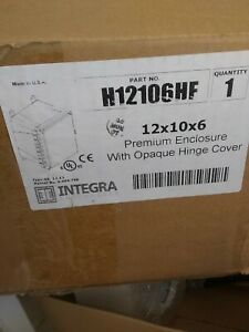 Integra H12106HF Premium Line Enclosure, Hinged, Four Screws, with back plate