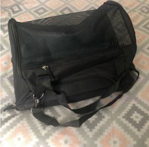 Black Pet Carrier For Small Cat Dog Travel Bag Used