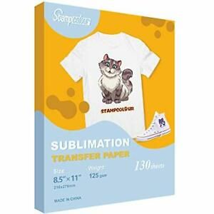 Stampcolour Sublimation Paper Heat Transfer Paper 8.5x11 inch A4 130 Sheets f...