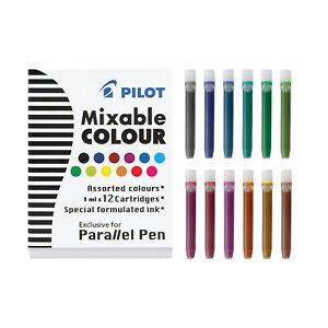 Pilot Ink Refills for Parallel Pen, Assorted Colors, Box of 12