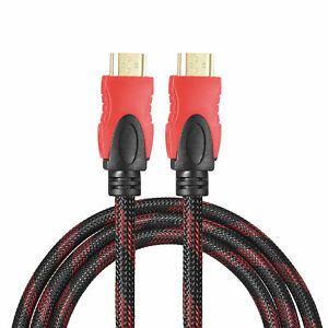 2pcs HDMI to HDMI Cable,5 Feet/1.5M,Male to Male Braided HDMI Cord Red
