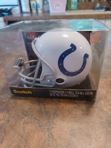 COLTS NFL Football Helmet scotch tape dispenser with Scotch tape roll